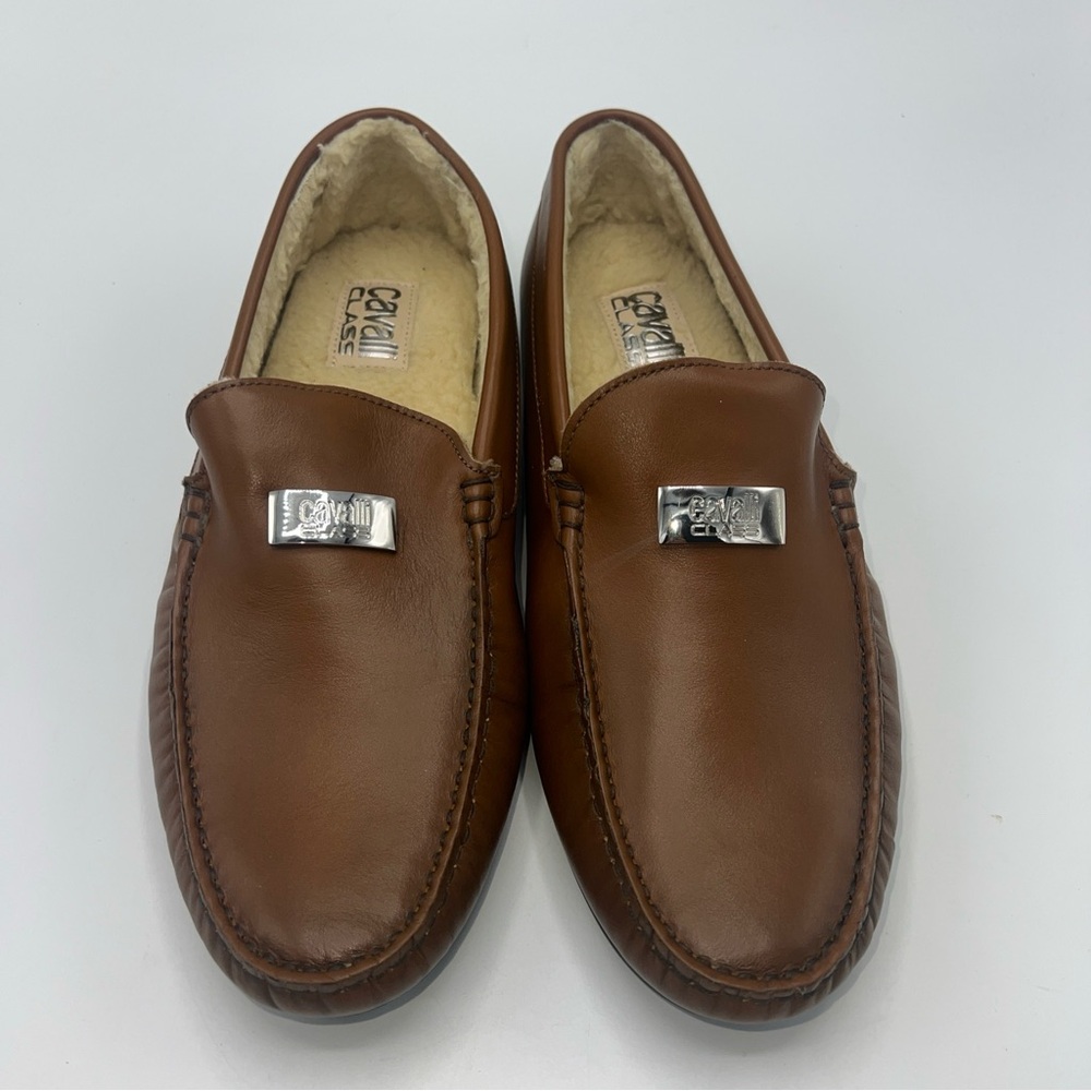 Cavalli Brown Shearling  Loafers Size 42.5
